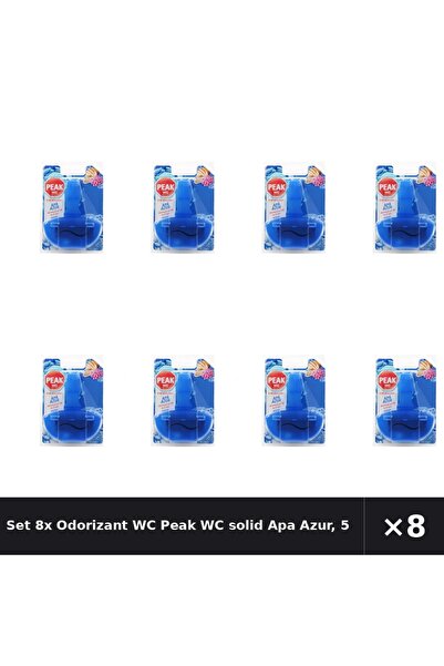 Peak WC Set 8x Odorizant WC solid Apa Azur, 55 g