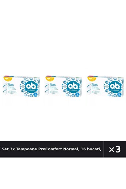 obbos Set 3x Tampoane ProComfort Normal, 16 bucati, OB