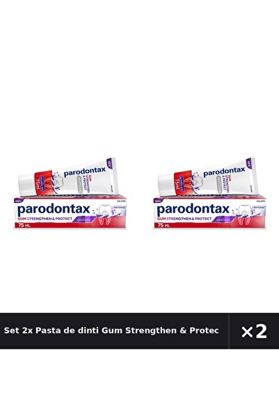Parodontax Set 2x Pastă de dinți Gum Strengthen & Protect, Albire, 75 ml