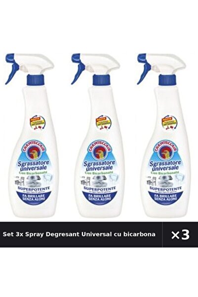 Chanteclair Set 3x Spray Degresant Universal cu bicarbonat, ChanteClair, 600 ml