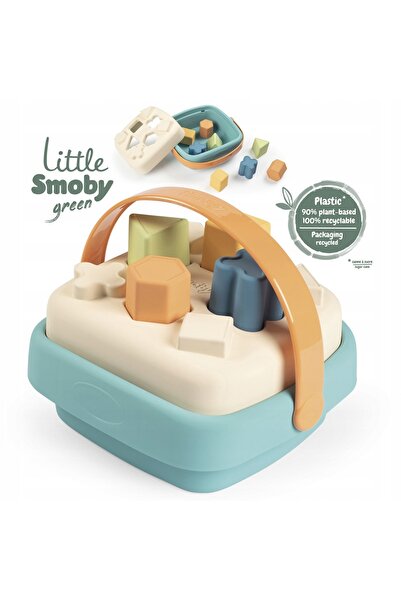 Smoby SORTATOR VERDE MIC CU COȘ, PUZZLE EDUCATIV DE SORTARE DIN BIOPLASTIC