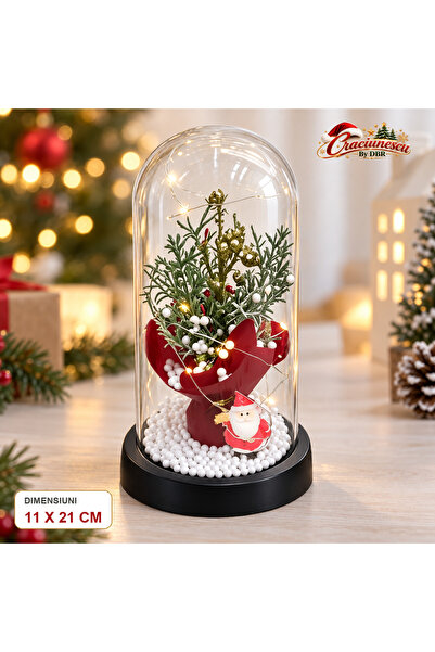 Craciunescu By DBR Bradut Artificial Luminos in Cupola 11 x 21 cm, Decor Fest...