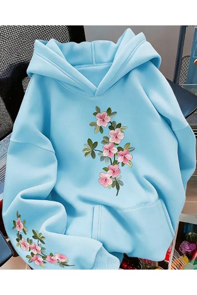 Generic Brand Суичър с качулка за възрастни с щамповано лого