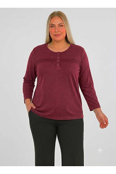 Mumio Women's Clothing Mother Cotton Winter Lycra Striped Blouse Long Sleeve