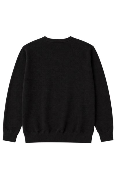 TURHAN TRİKO Black Crew Neck Knitwear Plus Size Men's Sweater
