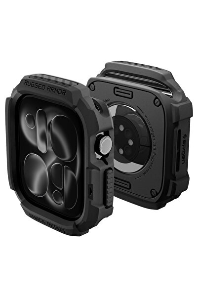 Spigen Husa Rugged Armor pentru Apple Watch Series 12 46mm, Neagra Mata ACS11886