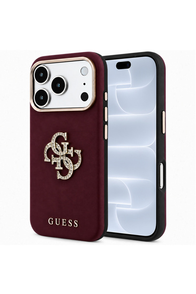 Guess Husă pentru Apple iPhone 18 Pro / 17 Pro, Logo mare cu strasuri, design...