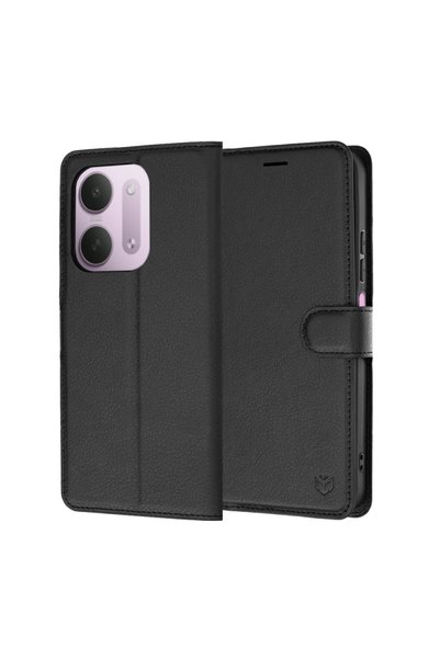 Techsuit Husa pentru Redmi 17C 5G, Techsuit, Leather Folio, Neagra