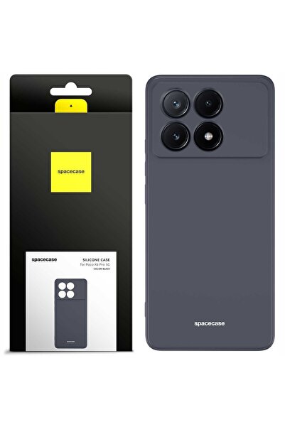spacecase Husă de silicon Poco X6 Pro 5G neagră