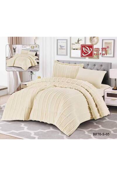 BIET ALMAFROSHAT Comforter Set with Double-Sided Velvet Fur, Winter, 6-Piece, High-End, Soft, Heavy.