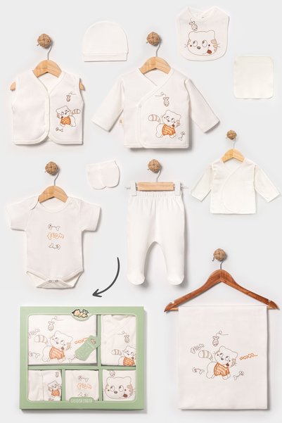 NEU KIDS 100% Cotton Fish 10-Piece Hospital Discharge Newborn Set