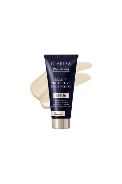 Claresa Fond de ten hidratant cu protecție solară SPF50 - 0N Nuanță Fair Neut...