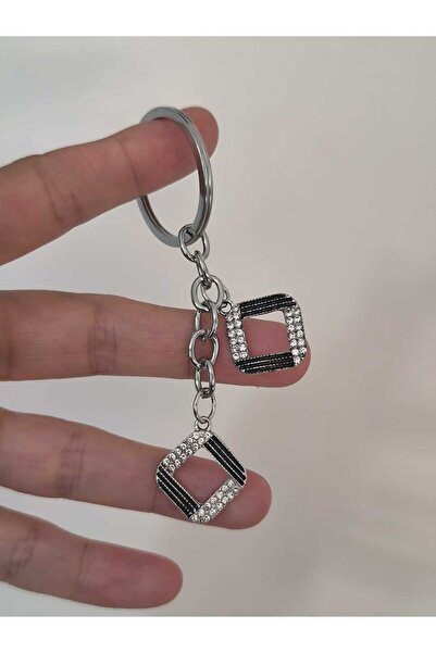 mixify Stylish and Elegant Keychain with Silver Color Stone
