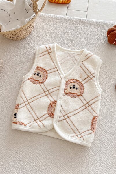 AyCaTa Aslan Desenli Welsoft Bebek Yelek