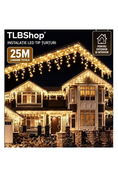 OEM LED Light Installation Icicle Type, 25 m, 500 led , Warm White Light, Out...