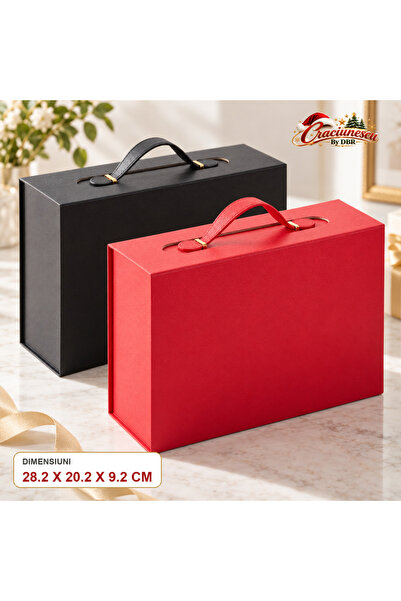 Craciunescu By DBR Gift Box with Handle 28.2 x 20.2 x 9.2 cm, Elegant -
