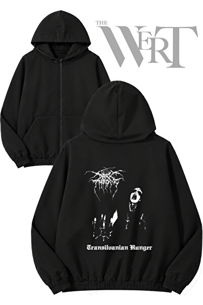 THEWERT Darkthrone Transilvanian crni kardigan sa kapuljačom i zatvaračem sa ...
