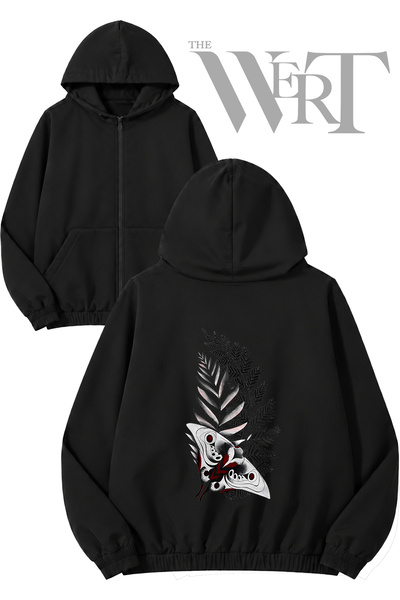 THEWERT The Last of Us 1 Back Printed Zippered Hooded Black Cardigan (2 Yarns)