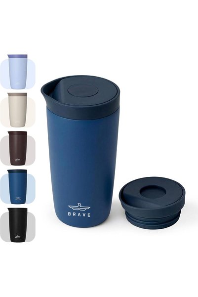 Brave TempGuard Insulated Travel Mug 500ml | Stainless Steel Thermal Coffee C...
