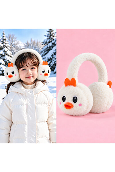 synshop Cute Duck Lalafan, alb, pentru băieți, fete, copii, căști de urechi d...