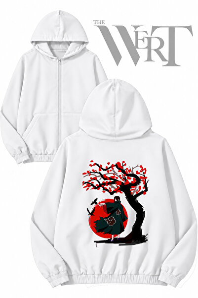 THEWERT Uchiha Itachi Naruto 3 Beli kardigan sa kapuljačom i zatvaračem sa za...