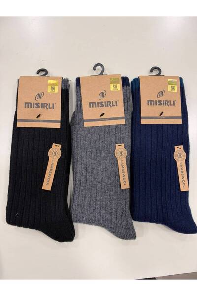 misirli1927 Mısırlı 65001 Erkek Kuzu Yünü(LAMBSWOOL)Çorap