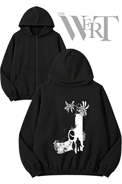 THEWERT The Last of Us 7 Back Printed Zippered Hooded Black Cardigan (2 Yarns)