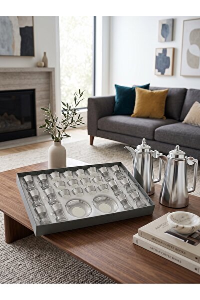 Generic Luxury Serving Set Includes Plastic Tea & Coffee Tray Set + Tea Cups ...
