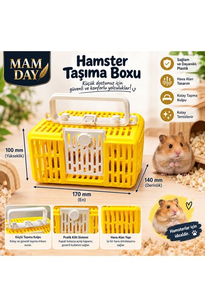 Mam Day Hamster Taşıma Çantası . Kemirgen Seyahat Boxu