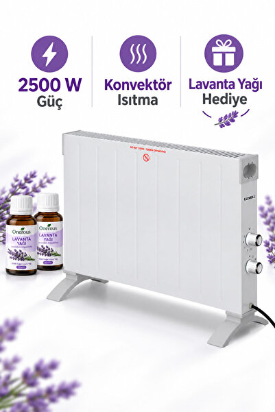Luxell Hc-2947 Beyaz Elektrikli Konvektör Isıtıcı 2500 Watt ( Ayak İle Lavanta Yağı Hediye