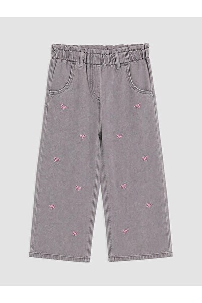 LC Waikiki Pantaloni de blugi brodați pentru fete (W6)