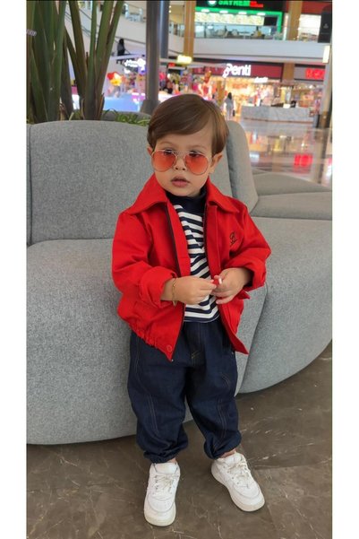 bohemiankids baby wear Asil 3'lü Set Kazak Ceket ve Pantolon