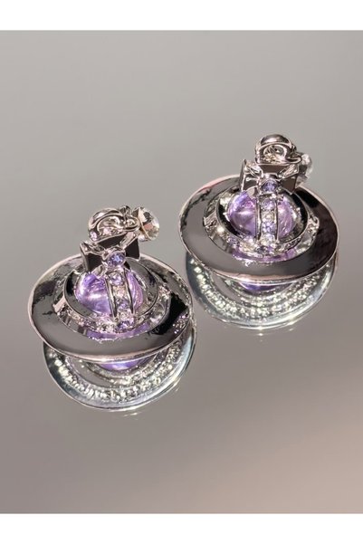 Heda Jewelry Saturn Orb Küpe - 3D Orb Sallantılı Küpe