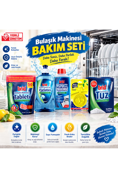 BULAŞIK MAKİNESİ TEMİZLİK VE BAKIM SETİ 5'li SET