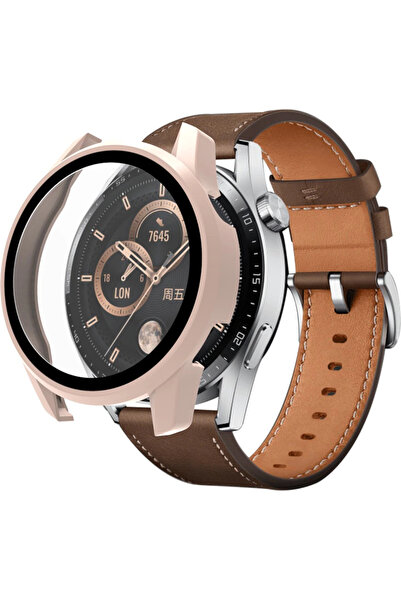 XGSM Carcasă 2 în 1 + Sticlă securizată pentru Huawei Watch GT 3 42mm, Roz