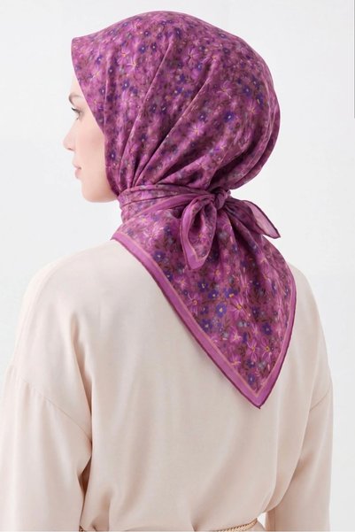 Silk Home Eșarfă mini din bumbac moale cu model floral