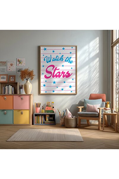 KEYFHOME Gledajte zvezde napisane, uokvireni MDF poster za slikanje, dekoraci...