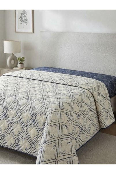Madame Asel Home Pique Bedspread 100% Cotton Double-Sided Patterned