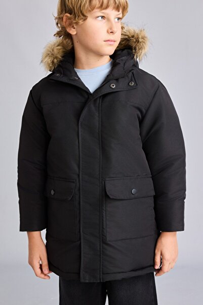 DeFacto Kunstfell-Parka mit Kapuze für Jungen H0455A826WN
