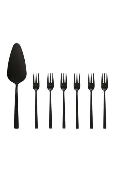 Ambition Set de tacâmuri pentru tort Como 7 piese Negru
