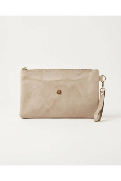 Sahfa Women's Portfolio Bag Zippered Handbag Stylish Daily Bag with Wrist Strap
