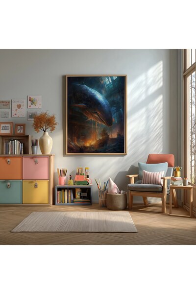 KEYFHOME Slatki kit uokviren MDF poster sa slikom, dekoracija zidova za dečij...