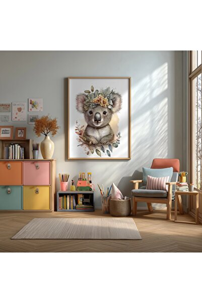 KEYFHOME Slatka beba koala uokvirena MDF slika poster dekoracija zida za deči...