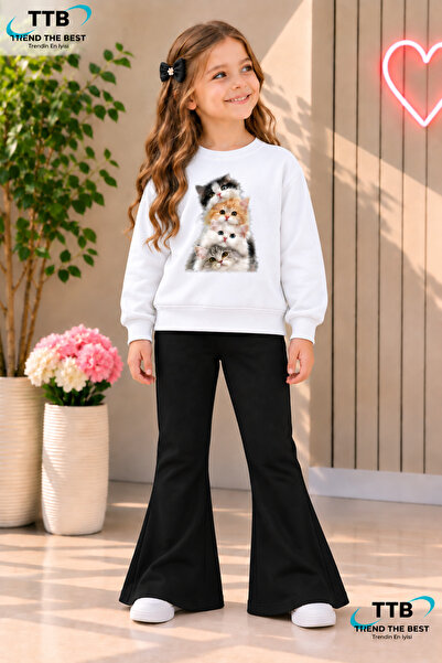 TREND THE BEST Trendin En İyisi Winter, Spring, and Autumn Girls' Black Spani...