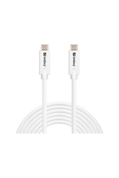 Sandberg 136-75 Cablu USB USB 3.2 Gen 2 (3.1 Gen 2) 3m USB C Alb
