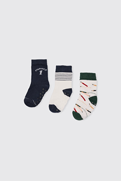 Panço Baby Boy Ecru Socks