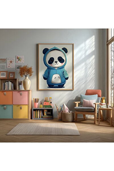 KEYFHOME Panda u pidžami uokvirena MDF slika poster dekoracija zida za dečiju...