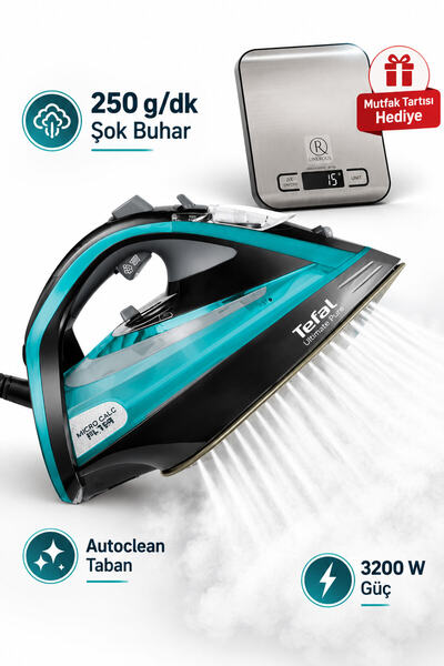 250 g/dk Şok Buhar Buharlı Ütü FV9844 Mutfak Tartısı Hediye (Onerous)