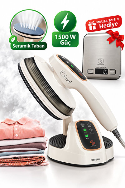 Seramik Taban Buharlı Ütü KSI-660 Mutfak Tartısı Hediye (Onerous)