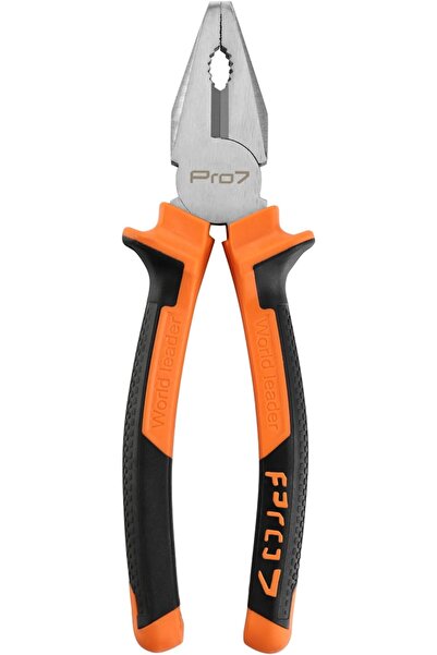 PRO707 كماشة قطع PRO7 - 8 بوصة - أسود وبرتقالي - كماشة قطع جانبية قطرية بمقبض...